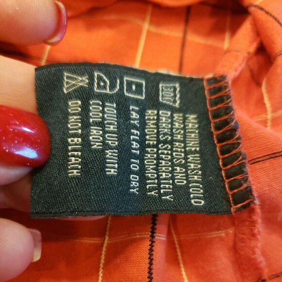 Bolle Men Golf Red Black Check Short Sleeve Polo Golf Shirt Size Medium cotton - Picture 7 of 8